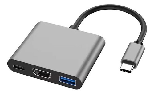 Adaptador Usb 3 En 1 Para Dispositivos Usb-c Gris