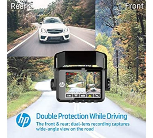 Hp F660g Dual Dash Cam Camara Trasera Y Frontal 1080p