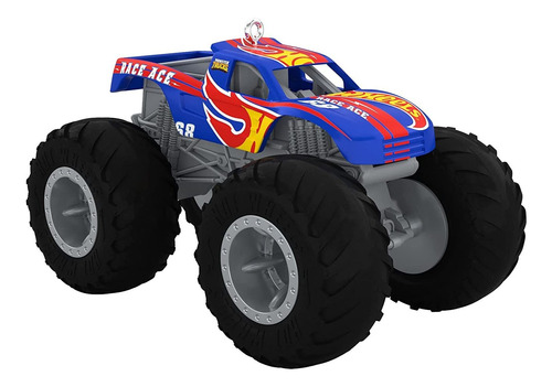 Hot Wheels Monster Truck Race Ace Adorno Navideñ...