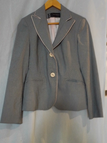 Blazer Basement Sastrero Talle 40 Gris Y Rosa