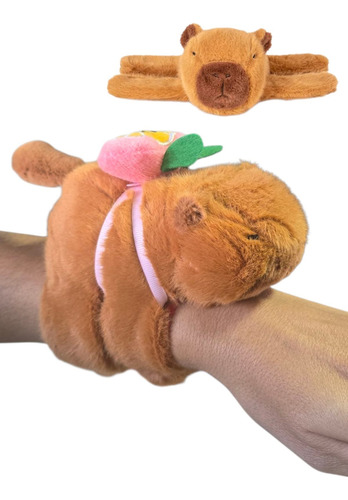 Peluche Pulsera Capibara Mueve La Cola Ajustable Carpincho Maracuya