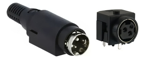 Pack 10 U. Conector 3 Pines Fuente + 10 U. Hembra Imp Ticket