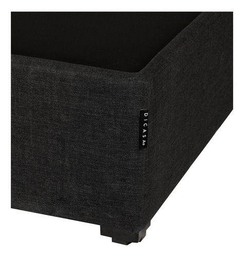 Cabecera + Base Cama Individual Dicasa Aurora Black Negro