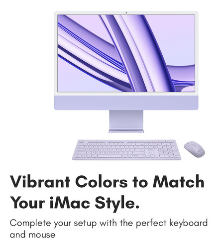 Wireless Keyboard And Mouse Combo Macally For Mac - Purple