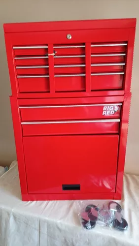 BIG RED Armario organizador de herramientas de cofre de 6 piezas, 18.5 x  76.8 x 75.79 pulgadas, gris