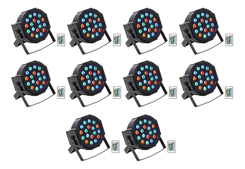 (10) Batería Rockville Par 50 Recargable Led Dmx Dj Club Was