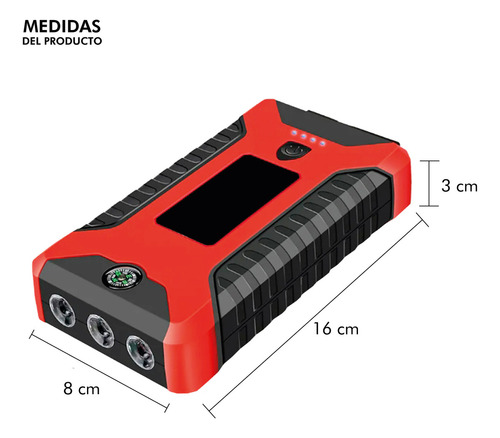Kit Arrancador Bateria Portatil Usb Auto C / Valija