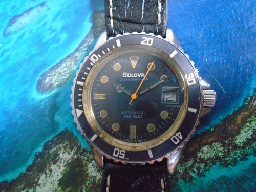 Bulova Oceanographer Automatic Diver Black Dial 666 Feet