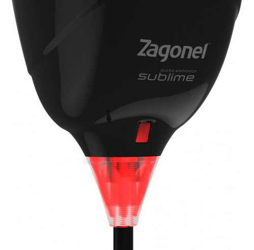 Chuveiro elétrico de parede Zagonel Sublime preto 7500W 220V