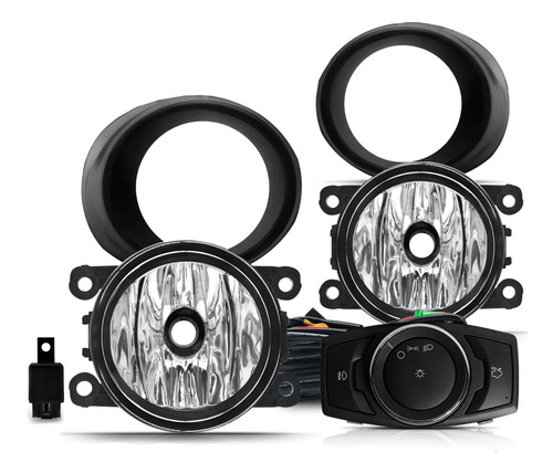 Imagem 5 de 6 de Kit Farol Auxiliar De Milha Ford Ka 2015 2016 Shockligth