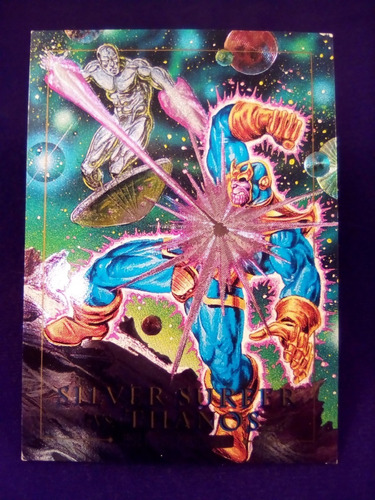 Tarjeta Prism Silver Surfer Vs Thanos 2-d Masterpieces 1992