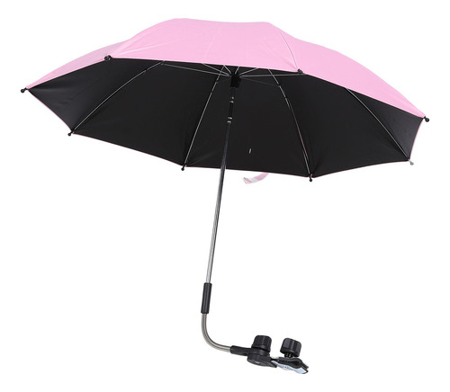 S Sombrilla Rosa Con Clip Para Cochecito De Bebé, Sombrilla