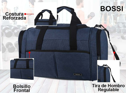 Imagen 4 de 10 de Bolso Gimnasio Grande Deportivo Viaje Urbano Reforzado Tira De Hombro Color La Mejor Calidad! Diseño By Tsr