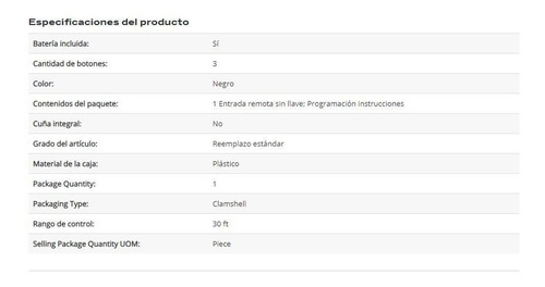 Control Transmisor Alarma Mazda B4000 1999
