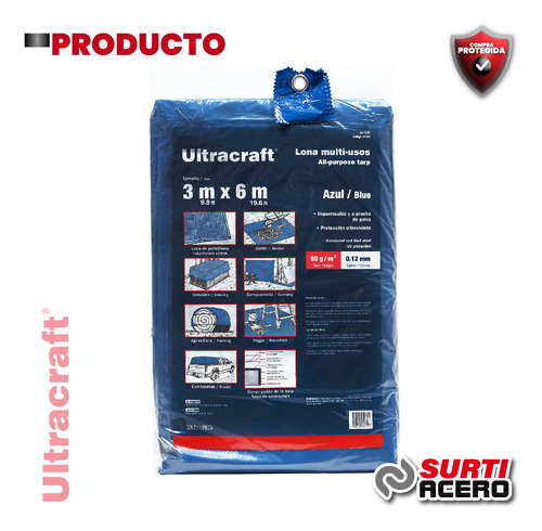 Lona 3.0 X 6.0 M, Azul, Ultra 41920