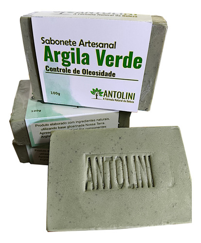 Argila Verde Sabonete Peles Oleosas
