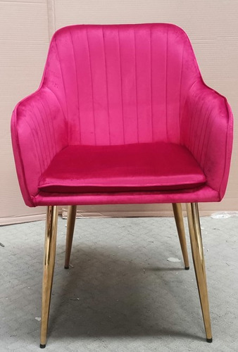 Silla De Comedor Dapri D-047 Color Fiusha Lisa Rojo Rojo