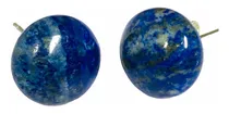 Comprar Aros Boton Perla Lapislázuli Cabujon Natural 12mm