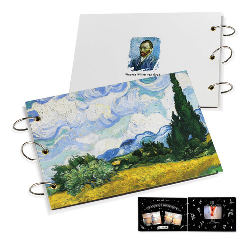 Scrapbook Álbum De Fotos Fichário Van Gogh Com 60 Páginas