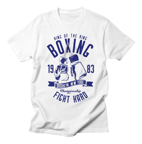 Remera Algodón Hombre Boxeo Retro Boxing Club Brooklin