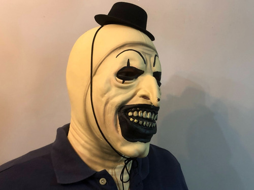 Halloween Palhaço Assassino Art Terrifier Máscara De Látex Cor Branco Art The Clown
