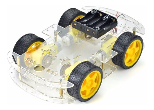 Kit Chasis Carro 4wd Plataforma Movil Robot Arduino