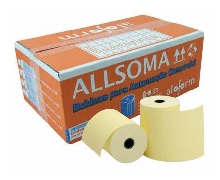 Bobina Térmica 80x40 - Caixa Com 30 Rolos - Amarela