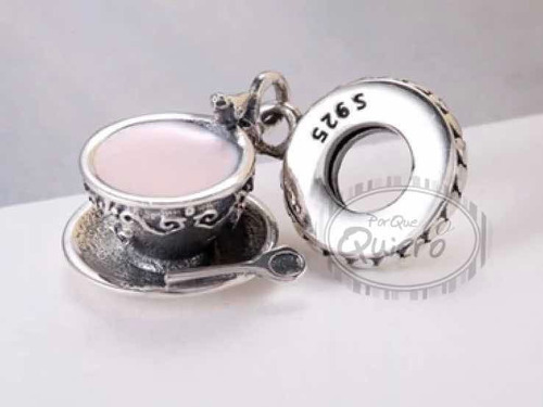 Charm 100% Plata Ley 925 Taza Café Atole Amigas Para Pandora