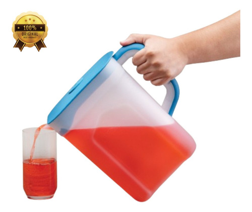 Jarra Para Agua Plástico 4 Litros Con Tapa Betterware Azul