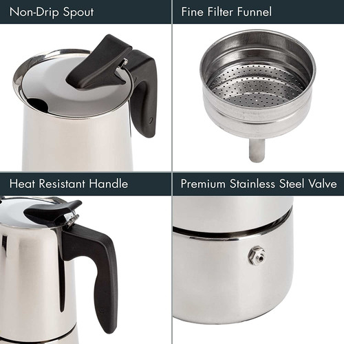 Tetera Espresso Primula Pes-4604 Plata