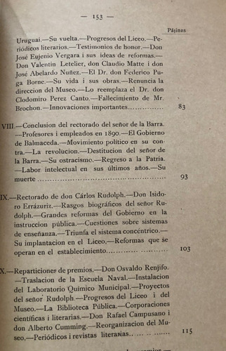 Liceo Valparaiso Reseña Historica 1912 Educacion (Usado)