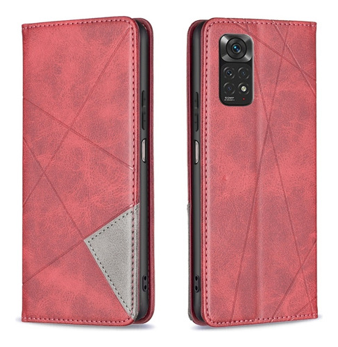 Funda De Cuero Magnético Oscuro Prístino Para Xiaomi Redmi