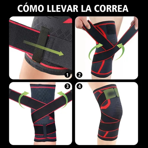 De 1 Par Rodilleras Elásticas Deportivas Compresion Para Gym