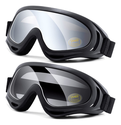 Loeo Paquete De 2 Gafas De Esquí De Nieve, Gafas De Snowbo.