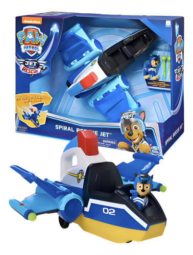 Patrulla Canina Paw Patrol Spiral Rescue Jet Original Chase