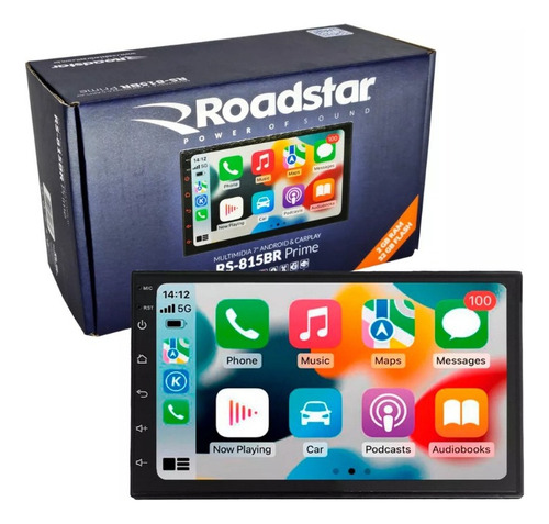 Multimídia 7 Carplay + Modura Palio Strada Grafite + Camera