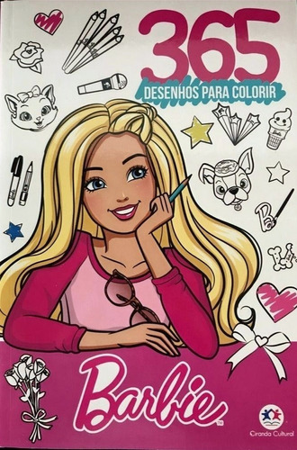 Livro Infantil Barbie 365 Atividades Desenho Colorir Meninas
