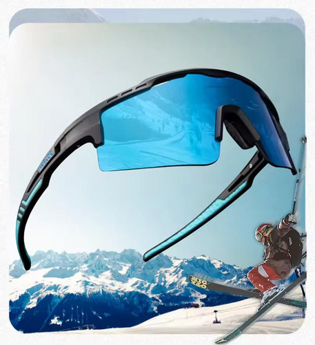 Lentes Polarizados Uv400 Mtb Bike Ciclismo Kapvoe Challenge Aqua Blue Splash Bikers Runners