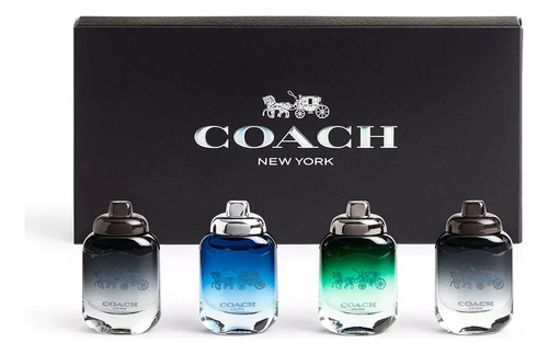Set de Minis Coach New York para Hombre 4.5ml 4 Pzas Volumen de la Unidad 18 Ml