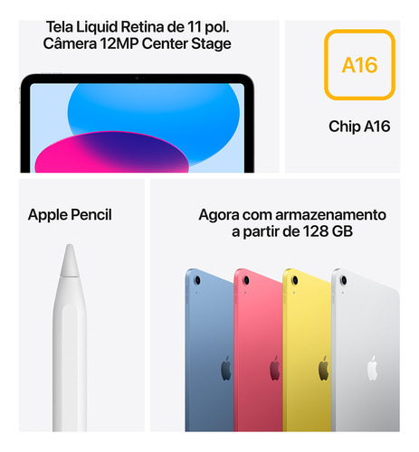Apple iPad 11" Chip A16 Wi-Fi 128GB Azul