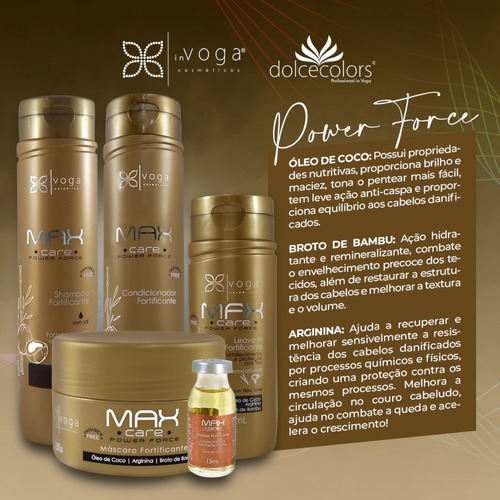 Shampoo Voga Fortalecimento Max Care Power Force 750ml