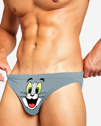 Calzoncillo Con Diseño De Cartoon, Trusa Masculina