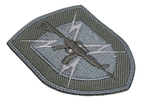 Parche Bordado Ar15 Rayos Gris 6.5x8.5cm Para Coser