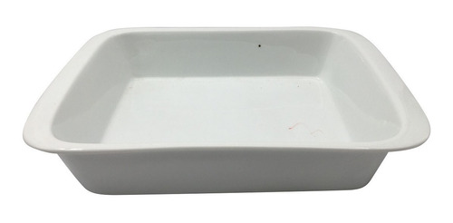 Fuente Rectangular 35x24x6.5cm Ceramica Blanca