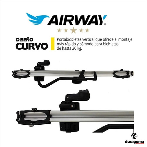 Porta Bicicleta Aluminio Airway Reforzado Para 1 Bicicleta
