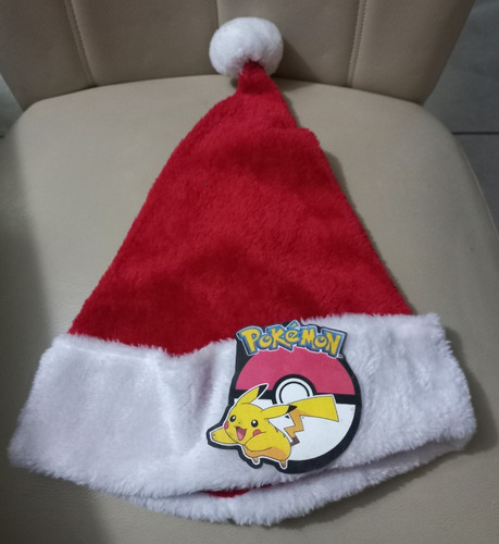 Gorro Navideño Navidad Rojo Pokemon Pikachu