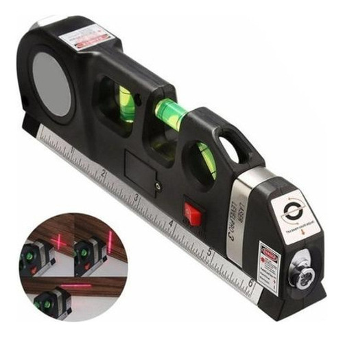 Trena Metro Nivel 3 Linhas Laser Regua Pro3 Profissional