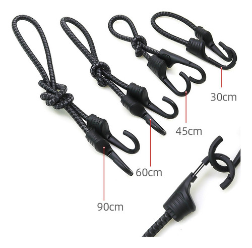 Xr Bicicleta Bungee Cabo Bungee Cinta Fixa Preto Cinza 90cm