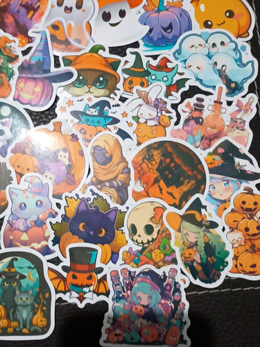 Set De 50 Stickers/calcomanías De Halloween