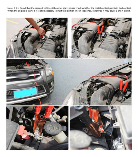 Cable De Arranque De Emergencia Para Coche, 6 M, 2000 Amperi